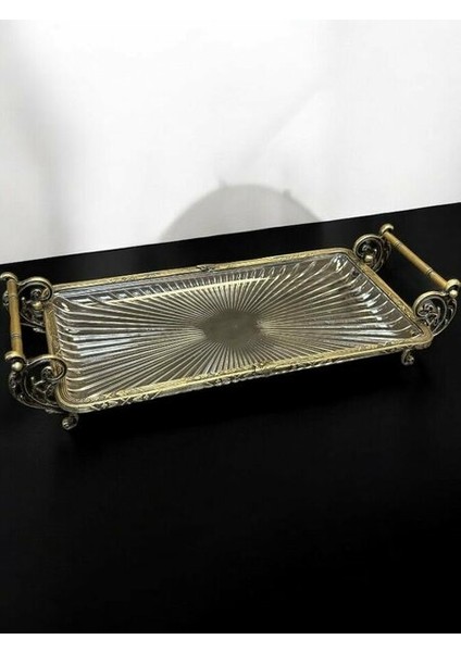 Dikdörtgen 37X20 cm Kulplu Sunum Antik