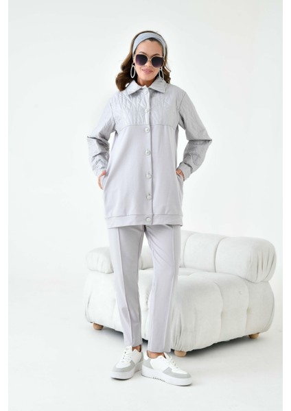 Kadın Capitone Takım Gri indirimleri