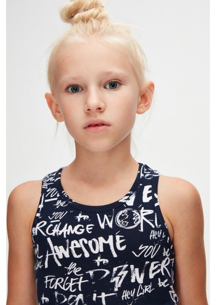 Change World Kız Çocuk Desenli Kolsuz Tişört modelleri
