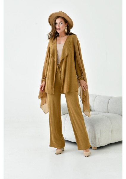 Kadın Dokuma Takım Camel