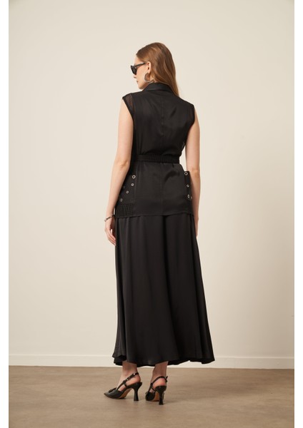 Kadın File Detay Takım Siyah indirimleri