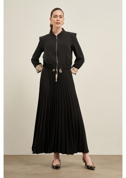 Kadın Plise Etekli Takım Siyah fiyatları