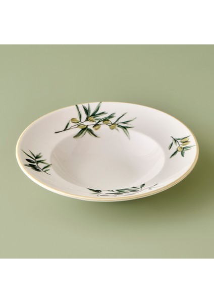 Olive Porselen Makarna Tabağı Yeşil (27 Cm)