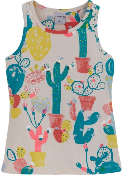 Spring Cactus Kız Çocuk Desenli Kolsuz Tişört indirimleri