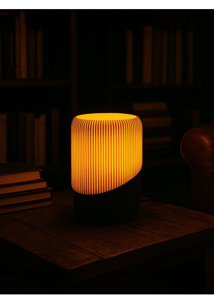 Lunya Bohem Masa Lambası Eğik Modern Form E27 Duy Uyumlu Bej - Siyah Renkli LED Ampul ile Kullanılır modelleri