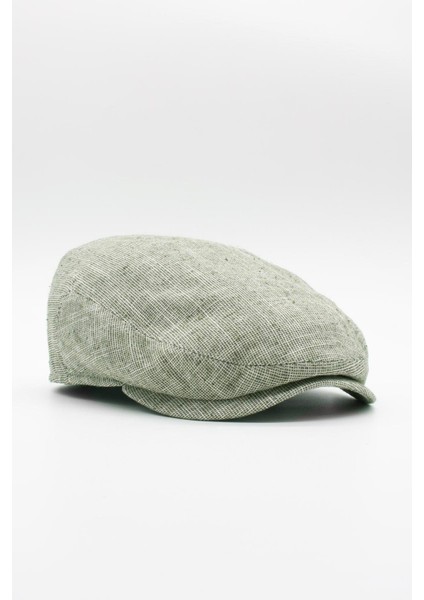 Erkek Keten Premium Açık Yeşil Şapka Yazlık Flat Cap Kasket modelleri