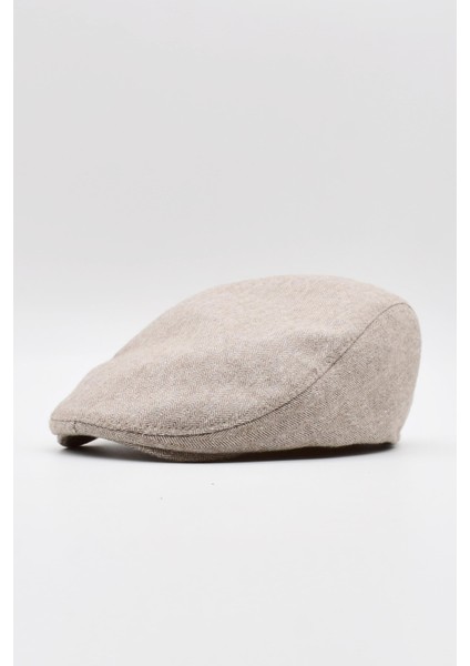 Erkek London Cap 100% Pamuk Gatsby Ivy Kasket Şapka Bej