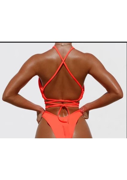 Bikini, Plaj Giyim, Bağlama Detaylı Bikini, Fosforlu Yeşil Bikini, Brezilyan Kesim Bikini modelleri