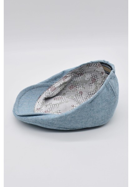 Erkek London Cap 100% Pamuk Gatsby Ivy Kasket Şapka Mavi fırsatları