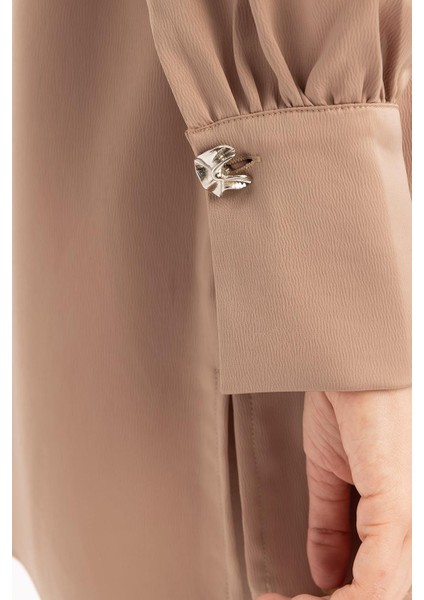 Vizon-Kol Büzgülü Şık Düğmeli Gömlek fırsatları