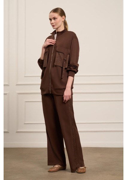 Kadın Pantolonlu Takım Kahve fırsatları