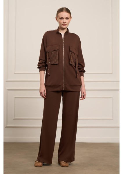 Kadın Pantolonlu Takım Kahve indirimleri