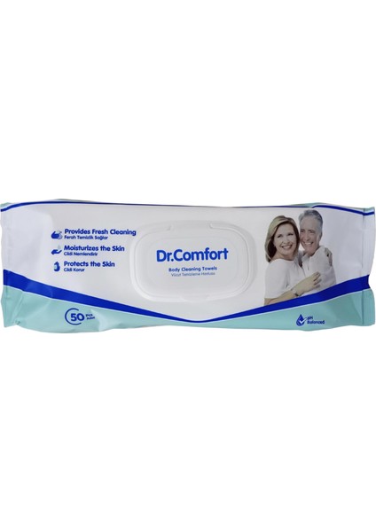 Dr. Comfort Dr. Comfort - Vücut Temizleme Havlusu 50 Adet 1 Paket