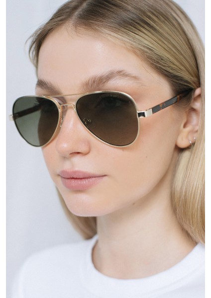 Ethan Bright Gold Green Degrade Güneş Gözlüğü fırsatları