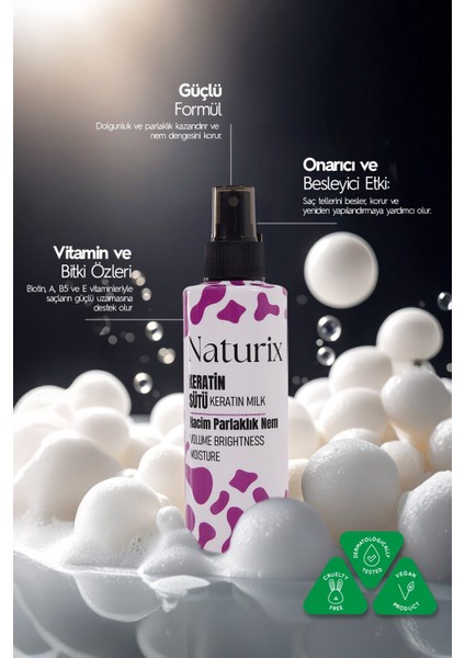 Keratin Sütü - Hacim, Parlaklık ve Onarım Için Nemlendirici Saç Bakım Sütü 200 ml fiyatları