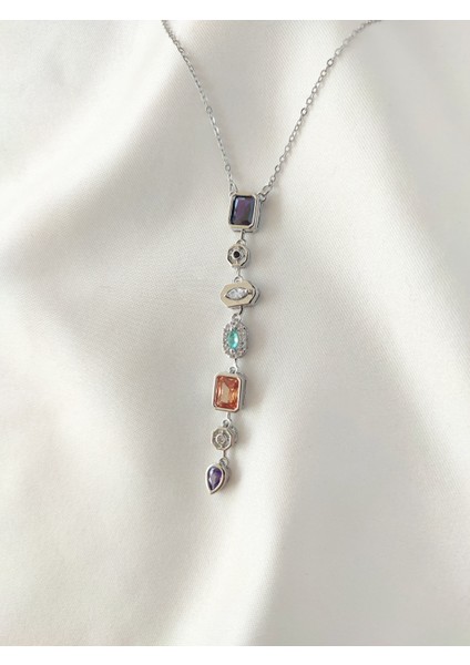 Kadın Paslanmaz Çelik 7 Element Dekolte Y Kolye fiyatları