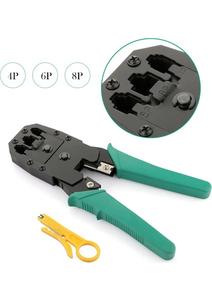 Network Sıkma Pensesi 8P8C Jack RJ45 RJ11 Rj9 Üçlü Soyucu Cat5 Cat6 Pense Internet Adsl Pense Çok Fonksiyonlu Utp Pensesi