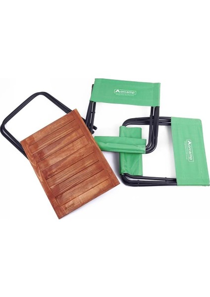 OUT-2080 Ahşap Kamp Tabureli Masa Seti fiyatları