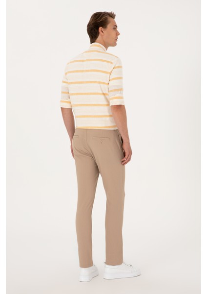 Erkek Bej Pantolon (Kanvas-Chino) 50300436-VR011 fırsatları