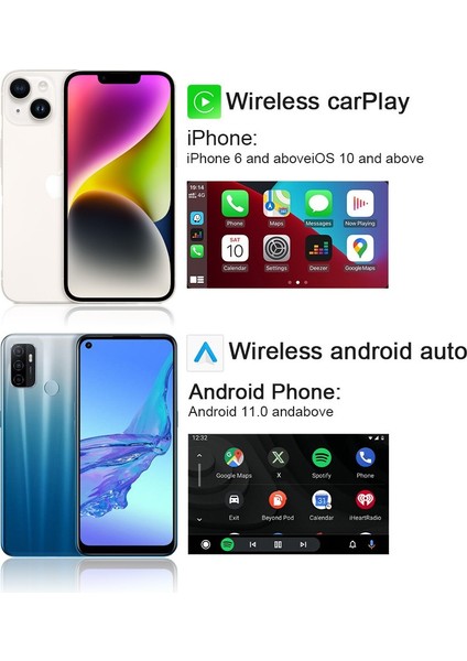 Akıllı Multimedya Kutusu 32GB Android 10 Kablosuz Carplay Ai Box Youtube Netflix Google Playstore