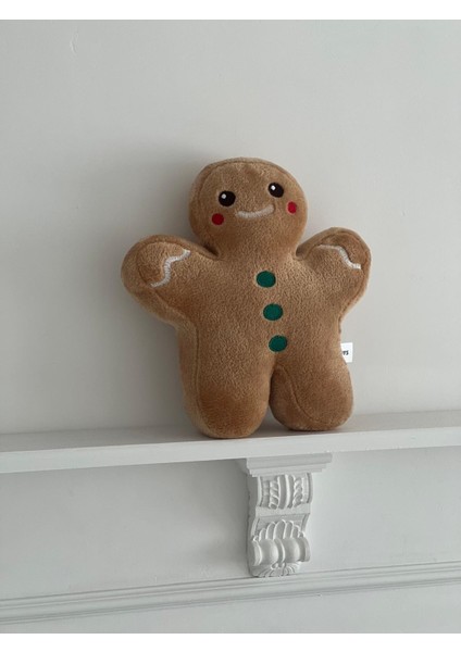 Çocuk Sevimli Kurabiye Adam Oyun Arkadaşı Peluş Yastık Kahverengi 27 cm fiyatları