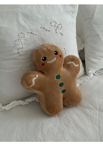 Çocuk Sevimli Kurabiye Adam Oyun Arkadaşı Peluş Yastık Kahverengi 27 cm modelleri