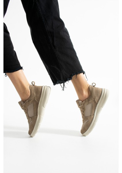 Thaes Kadın Hakiki Süet Deri Vizon Spor Ayakkabı modelleri