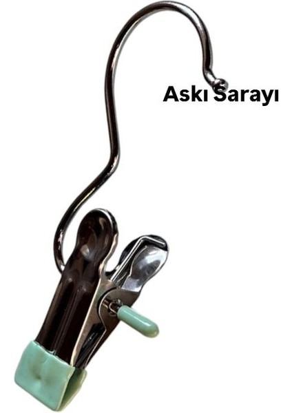 Yeşil Mandallı Eşarp ve Şal Askısı, 50 Adet, Şık ve Kullanışlı Aksesuar Seti fırsatları