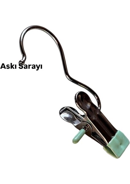 Yeşil Mandallı Eşarp ve Şal Askısı, 50 Adet, Şık ve Kullanışlı Aksesuar Seti indirimleri