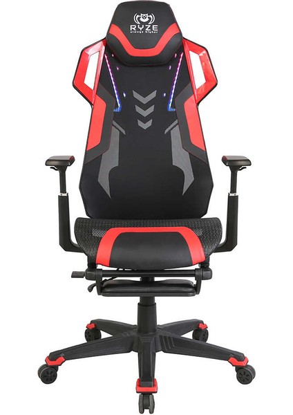 Ryze Techno-Cool Oyuncu Koltuğu - Rgb - Siyah/kırmızı 74X119-129X51 cm