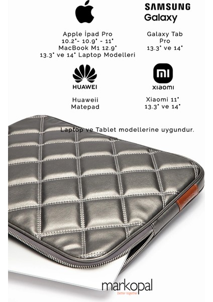 Kılıf Notebook Çanta Tablet Kılıfı Laptop Kılıfı 11" ve 13"-14" ve 15"-16" Kapitone Deri modelleri