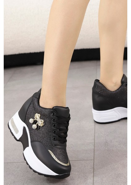 Mdl 1502 Gizli Topuklu Bağcıklı Spor Ayakkabı