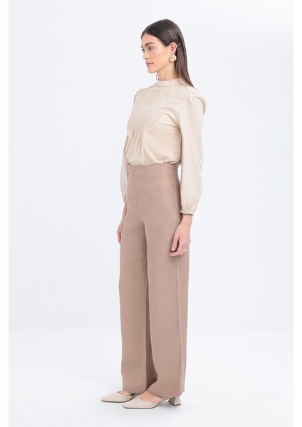 Vizon-Bol Paça Keten Pantolon modelleri