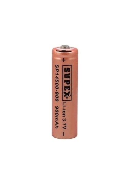 Supex SP14500-900S Lityum Ion 3.7V 900MAH Şarj Edilebilir Başlıklı Pil