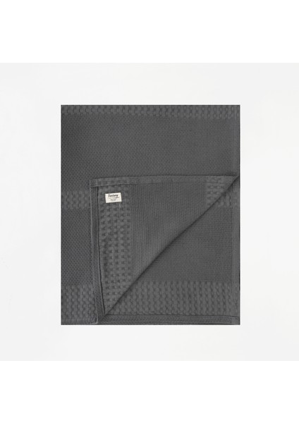 Pamuk Battal Boy Pike - Antrasit Gri, Dokuma Desenli