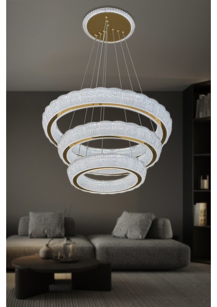 Lara 3 Katlı Modern LED Avize