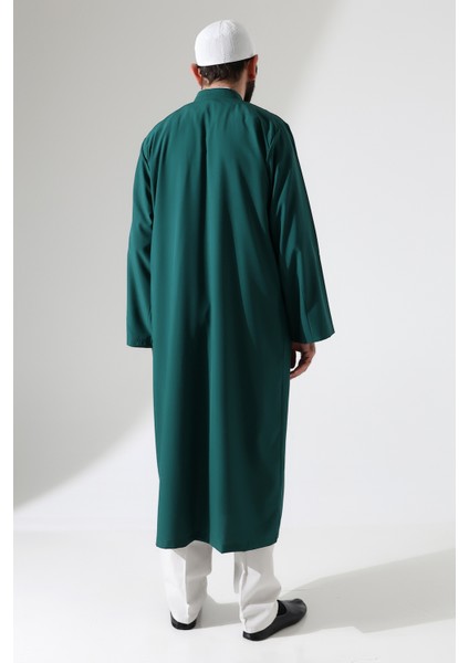 Erkek Namaz Elbisesi Buhara Yaka Cepli Namaz Cübbesi Yeşil - (Brt) fiyatları