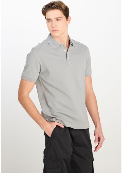 Erkek Regular Fit Pamuklu Gri Polo Yaka T-Shirt - L2510551035 fiyatları