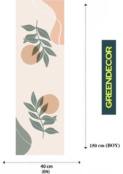 Yaprak Bohem Desenli Özel Tasarım Runner Dijital Baskılı Dekoratif Masa Örtüsü Modern Ev Dekorasyonu fiyatları