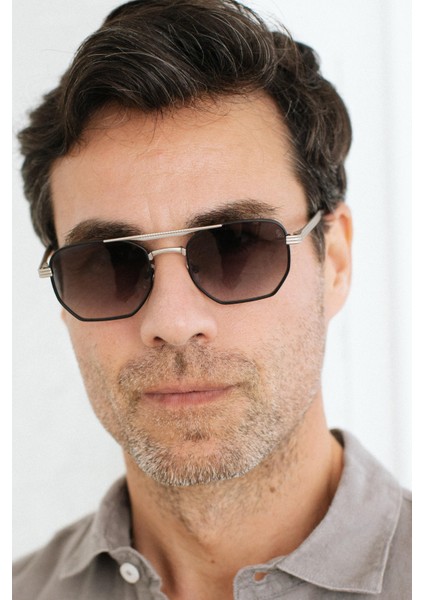 Gerda Silver Black Degrade Erkek Güneş Gözlüğü