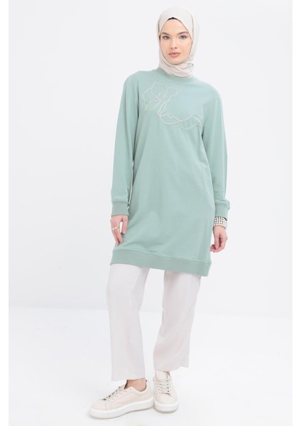 Defne-Önü Nakış Detaylı Likralı Sweat fiyatları