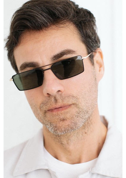 Eryka Gold Black Green Erkek Güneş Gözlüğü