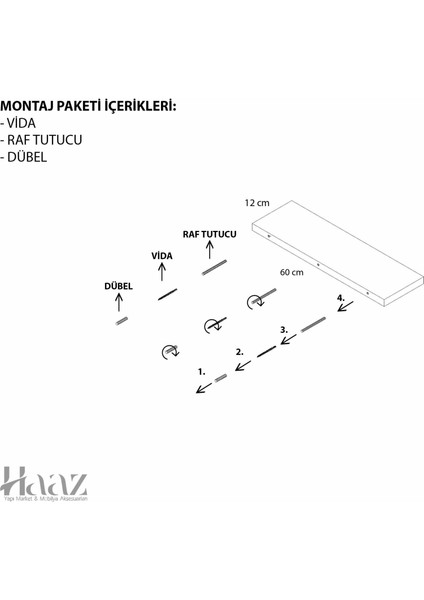 Tekli Duvar Rafı