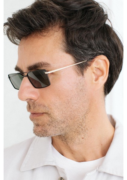 Eryka Gold Black Green Erkek Güneş Gözlüğü fırsatları