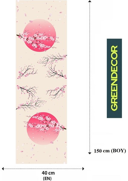 Sakura Çiçek Desenli Özel Tasarım Runner Dijital Baskılı Dekoratif Masa Örtüsü Modern Ev Dekorasyonu fiyatları