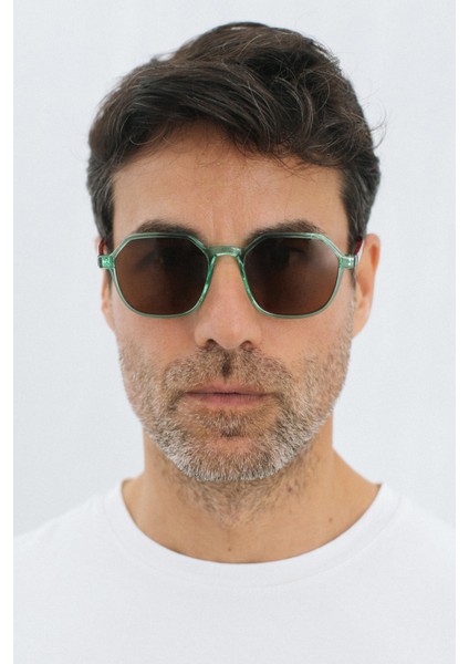 Sezar Green Leopard Brown Erkek Güneş Gözlüğü