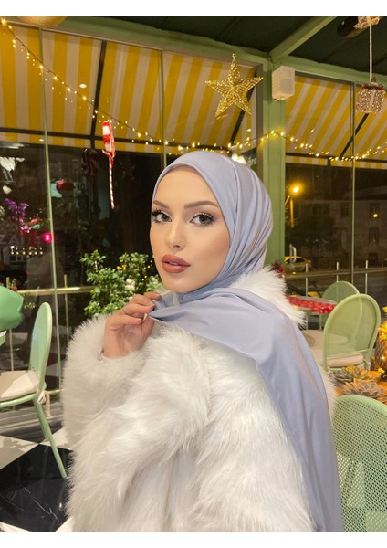 Shawl Kadın Buz Gri Çıtçıtlı Hazır Şal indirimleri