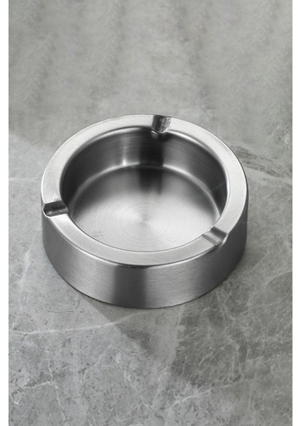 10 Adet Çelik 11 cm Kafe Restaurant Lokanta Yuvarlak Kül Tablası Küllük MT168-10