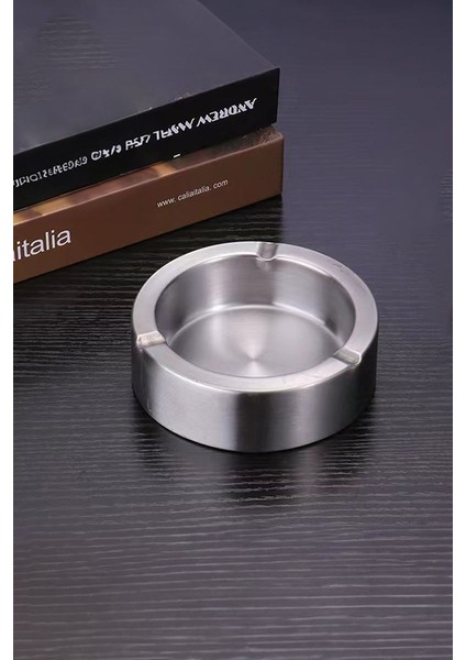10 Adet Çelik 11 cm Kafe Restaurant Lokanta Yuvarlak Kül Tablası Küllük MT168-10
