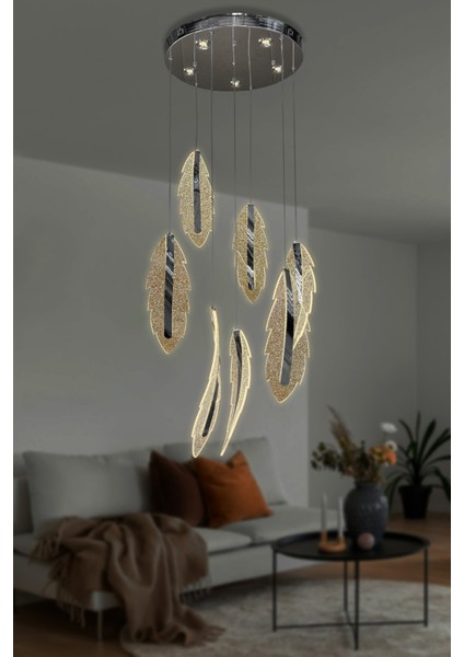 Lunex 7 Li Modern Sarkıt LED Avize